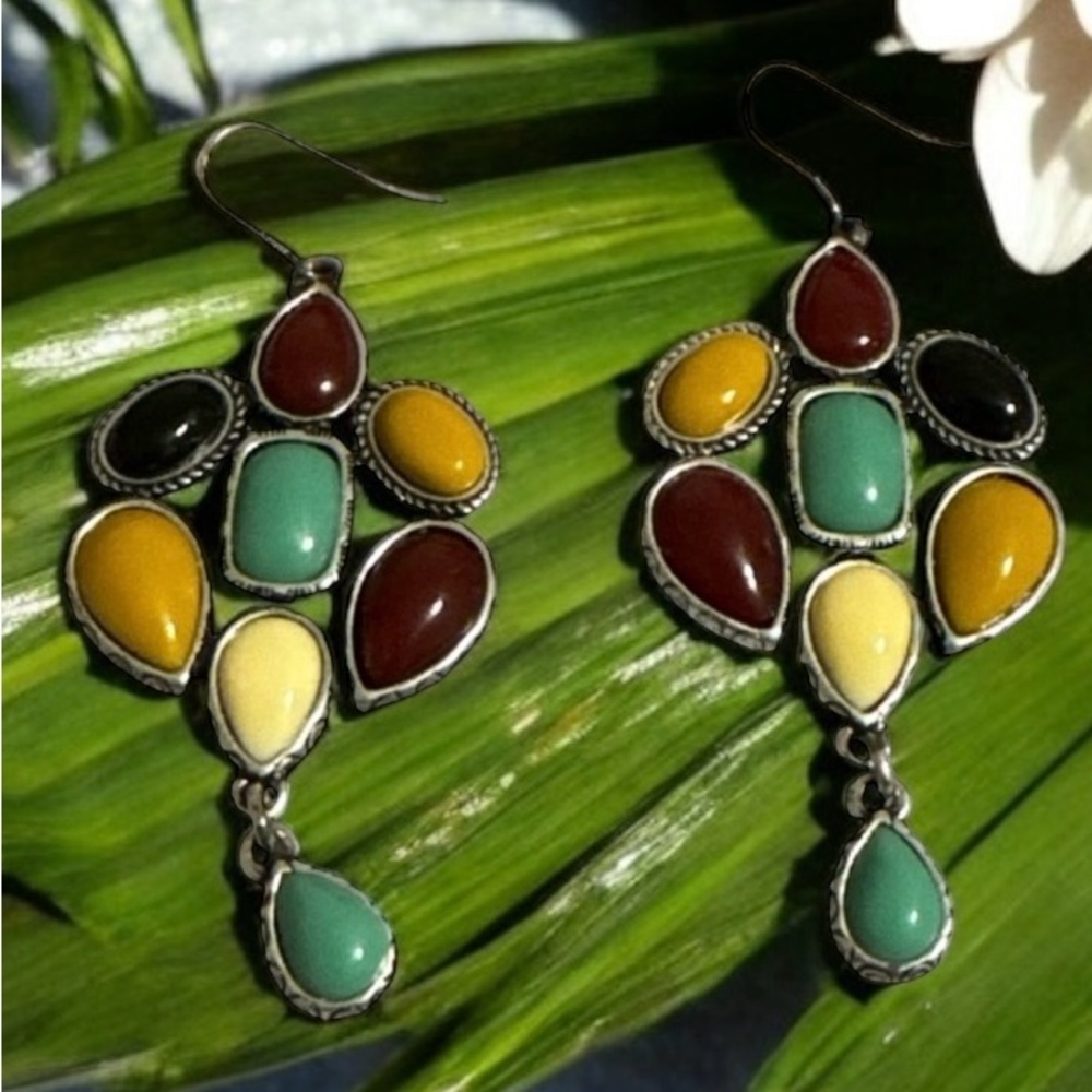 Multicolor Dangle Earrings - image 1